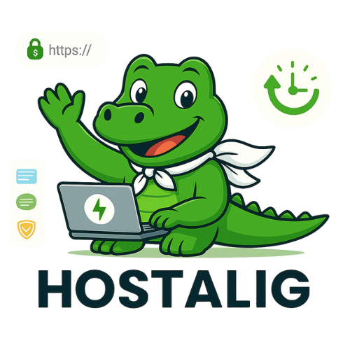 Illustration of fast and modern hosting servers by Hostalig